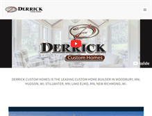 Tablet Screenshot of derrickcustomhomes.com